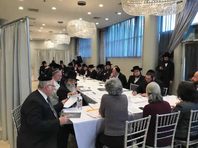 NYC Health Commissioner Dr. Oxiris Barbot at a meeting hosted by UJO with school leadership and 
                            local doctors to discuss a measles outbreak.