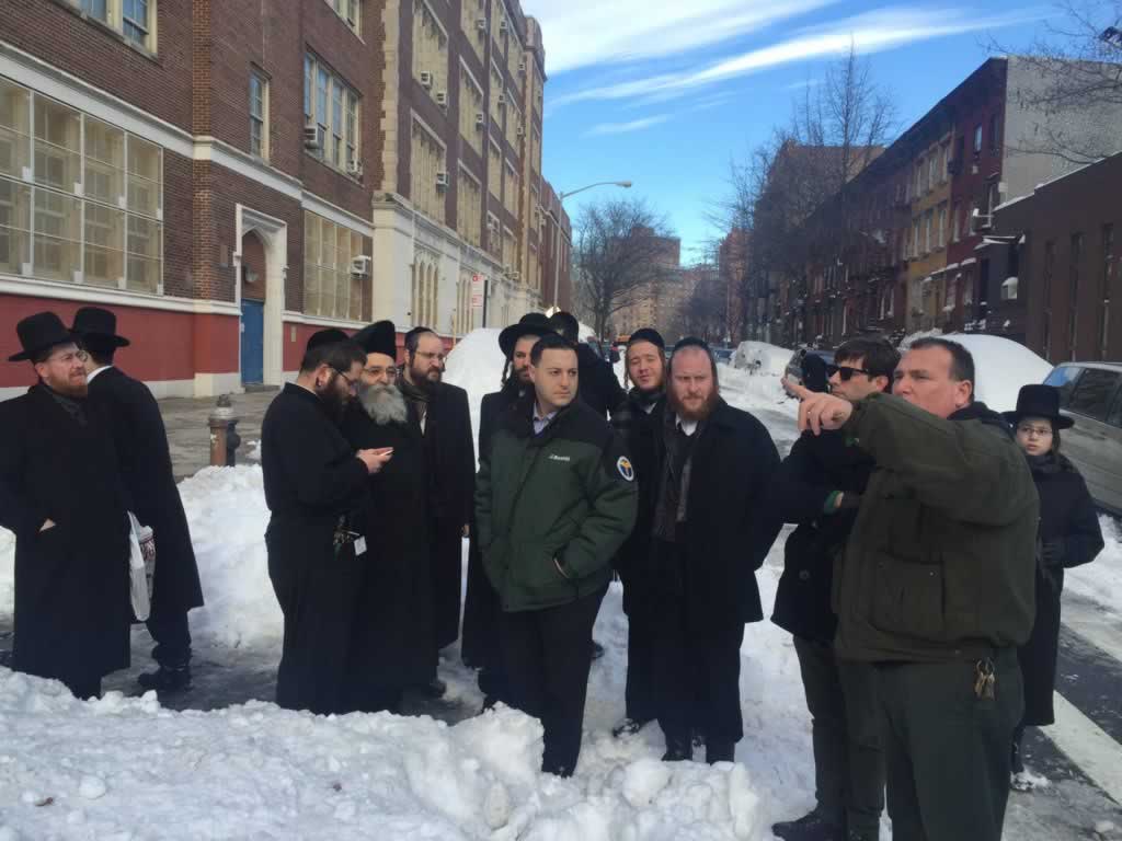 In the Streets of Williamsburg with DSNY officials to discuss snow removal operations.